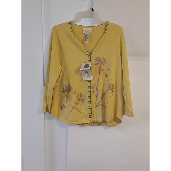Cedar Canyon Clothing Company Macy's Women's Cardigan Sweater Embroidered Sz L - Picture 1 of 13